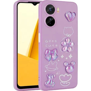 Techno Guru Vivo Y16 Kılıf Kabartma Figürlü Parlak Zore Toys Silikon Kapak