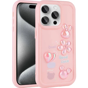 Apple iPhone 13 Pro Kılıf Kabartma Figürlü Parlak Toys Silikon Kapak
