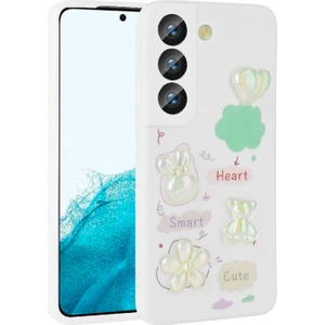 Samsung Galaxy S21 Fe Kılıf Kabartma Figürlü Parlak Toys Silikon Kapak