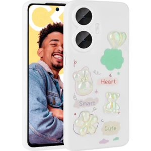 Techno Guru Realme C55 Kılıf Kabartma Figürlü Parlak Zore Toys Silikon Kapak