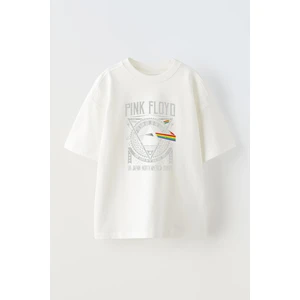 Pink Floyd Tasarım Baskılı Pamuk Beyaz Oversize T-Shirt