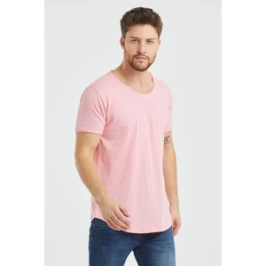 Tarz Cool Erkek Fuşya  Salaş T-Shirt