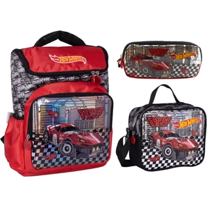 Hot Wheels Ilk ve Ortaöğretim Okul Çantası Beslenme Çantası ve Kalem Çantası Seti