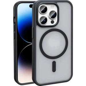 Apple iPhone 15 Pro Max Kılıf Magsafe Şarj Özellikli Mat Arka Yüzey Sio Kapak