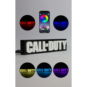 Call Of Duty - Rgb LED Işıklı 3 Boyutlu Tabela - 20CM x 4.5cm x 2cm (Bluetooth Kontrollü)