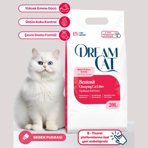 Dream Cat Bebek Pudrası Kokulu Kedi Kumu 20 L
