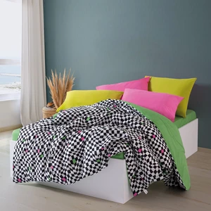 Cozy Home Popping Colors Çift Kişilik Lastikli Çarşaflı Nevresim Takımı Dazzle Yeşil