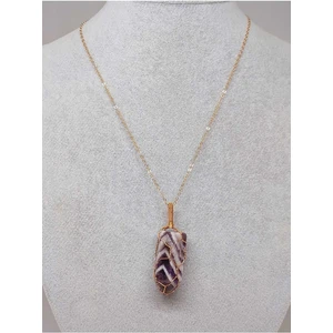 Yaşam Tohumu Ametist Bakır Malzemeli El Örgüsü Özel Pandül Sarkaç (Kolye Ucu) (51338)