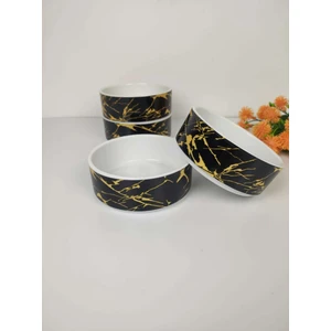 Inova Home Decor Porselen Mermer Desenli 4’Lü Kase Çorba Seti