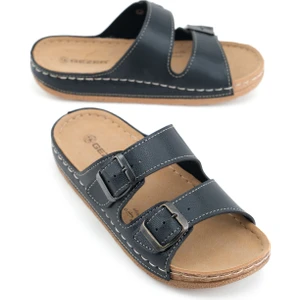 Kadın Yazlık Suni Deri Rahat Taban Iki Toka Ayarlanabilir Günlük Terlik