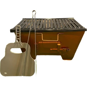 Göktürk Mangalları 25X40 Katlanır Mangal Yağ Kanallı Izgara
