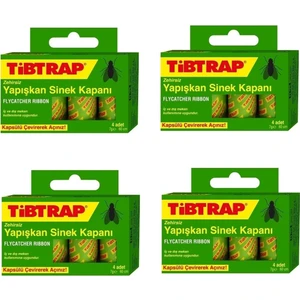 Yapışkan Karasinek Tuzağı Sinek Bandı 4'lü Paket(16 TÜP)