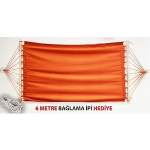 Toptancı Amca Çift Kişilik Kumaş Hamak Dayanıklı Yıkanabilir Bahçe Hamağı bağlama ipli 120X330 cm