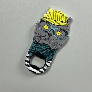 Metal Mıknatıslı Kedi Desenli Şişe Açacağı