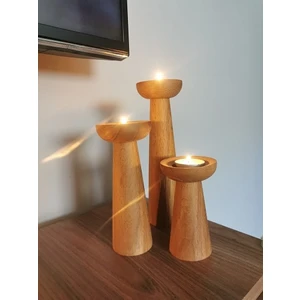 Mantar 3 Lü Şamdan Set