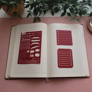 Karmelom Studio Bullet Journal Tasarım ve Notluk Şablon Cetvel Set