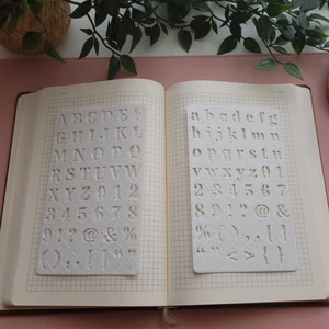 Karmelom Studio Bullet Journal Büyük ve Küçük Harf Şablon Cetvel Set