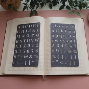 Karmelom Studio Bullet Journal Büyük ve Küçük Harf Şablon Cetvel Set