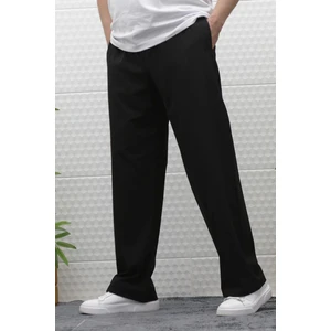 Erkek Likralı Baggy Pantolon Düz Paça Paraşüt Kumaş Pantolon