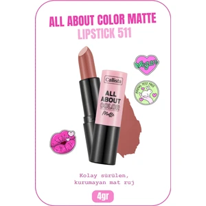 Callista Beauty All About Color Matte Lipstick Mat Görünümlü Ruj 511 First Blush - Nude