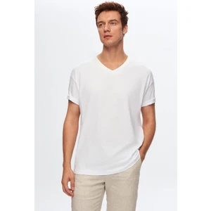 D'S Damat Slim Fit Beyaz/haki/lacivert 3'lü T-Shirt