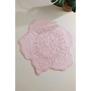 Rosalinda Tekli Banyo Paspası %100 Pamuk 90x90 Pembe