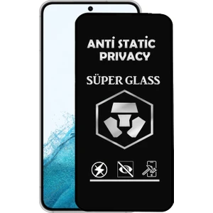 Caseart Samsung Galaxy S22 Tam Kaplayan Anti Statik Hayalet Süper Cam Ekran Koruyucu