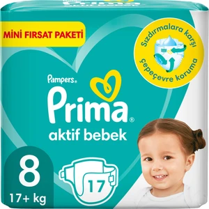 Bebek Bezi Aktif Bebek 8 Beden 17 Adet Standard Paket
