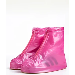 L Silikon Yağmur Koruyucu Ayakkabı Kılıfı Kaymaz Su Kir Geçirmez Pembe L