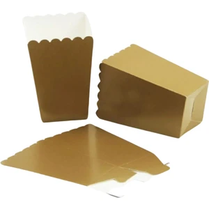 Popcorn Kutusu (Mısır , Cips Kutusu) 8 Adet Gold