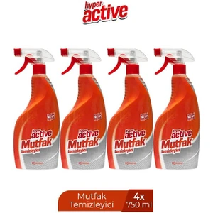Hyper Actıve Mutfak Temizleyici Sprey 750 ml x 4 Adet
