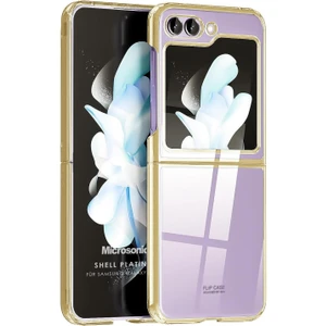 Samsung Galaxy Z Flip 6 Kılıf Shell Platinum Gold