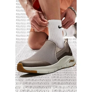 Arch Fit Banlin Sneaker Konfor Tabanlı Erkek Yürüyüş Ayakkabısı 4cm Yükseklik Bej