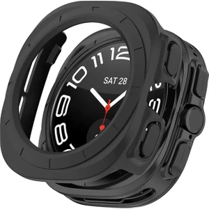 Samsung Galaxy Watch Ultra Kılıf 360 Full Round Soft Silicone Siyah