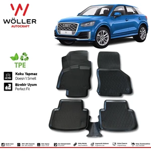 Audi Q2 Paspas 2016 Sonrası 3D Havuzlu Wöller Paspas