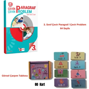 3. Sınıf Çevir Paragraf Çevir Problem ve Görsel Çarpım Tablosu 2'li Set