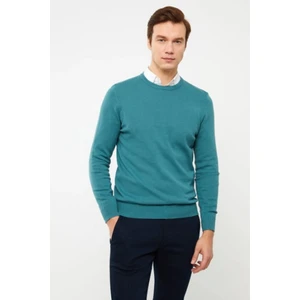 Leon One Erkek Bisiklet Yaka Regular Fit Tüylenme Yapmayan Triko Kazak