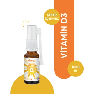 Daily Vitamin D3 1000 IU 20 ml Sprey ve Damla Takviye Edici Gıda