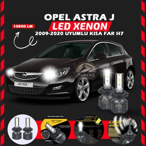 Opel Astra J 2009-2020 Kısa Far Uyumlu Şimşek Etkili LED Xenon Premium Series H7