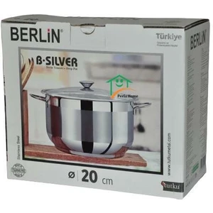 Bonera Berlin Silver 20X10 cm Derin Çelik Tencere