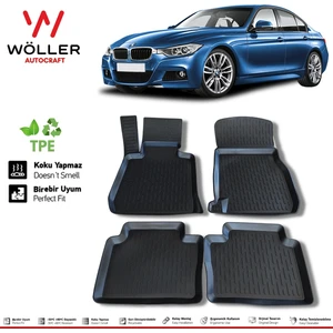 Bmw 3 Serisi F30 Paspas 2013 2018 Arası 3D Havuzlu Wöller Paspas
