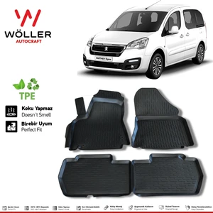 Peugeot Partner Paspas 2008 2019 Arası 3D Havuzlu Wöller Paspas