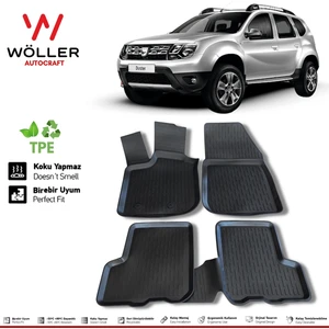 Dacia Duster Paspas 4x2 2010 Sonrası 3D Havuzlu Wöller Paspas