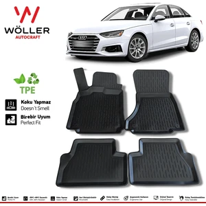 Audi A4 Paspas 2016 Sonrası 3D Havuzlu Wöller Paspas