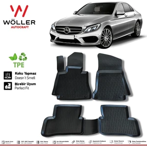 Mercedes C Serisi W205 Paspas 2014+ 3D Havuzlu Wöller Paspas
