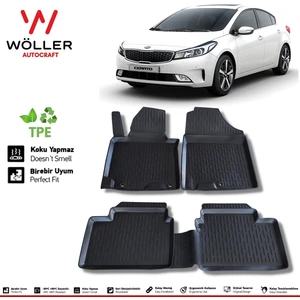 Kia Cerato Paspas 2016 Sonrası 3D Havuzlu Wöller Paspas