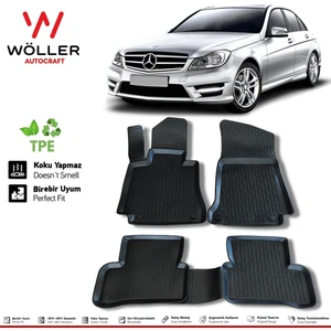 Mercedes C Serisi W204 Paspas 2007 2013 3D Havuzlu Wöller Paspas