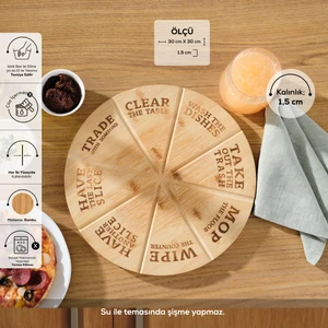 Funny Bamboo Pizza Sunum Tahtası 30 cm