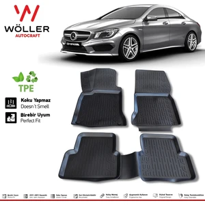 Mercedes Cla Paspas 2013 2018 Arası 3D Havuzlu Wöller Paspas