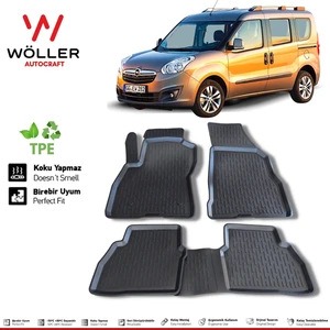 Opel Combo Paspas 2012 2018 Arası 3D Havuzlu Wöller Paspas